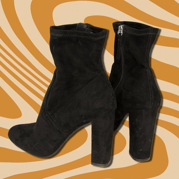 Steve Madden Elory Black Faux Suede 